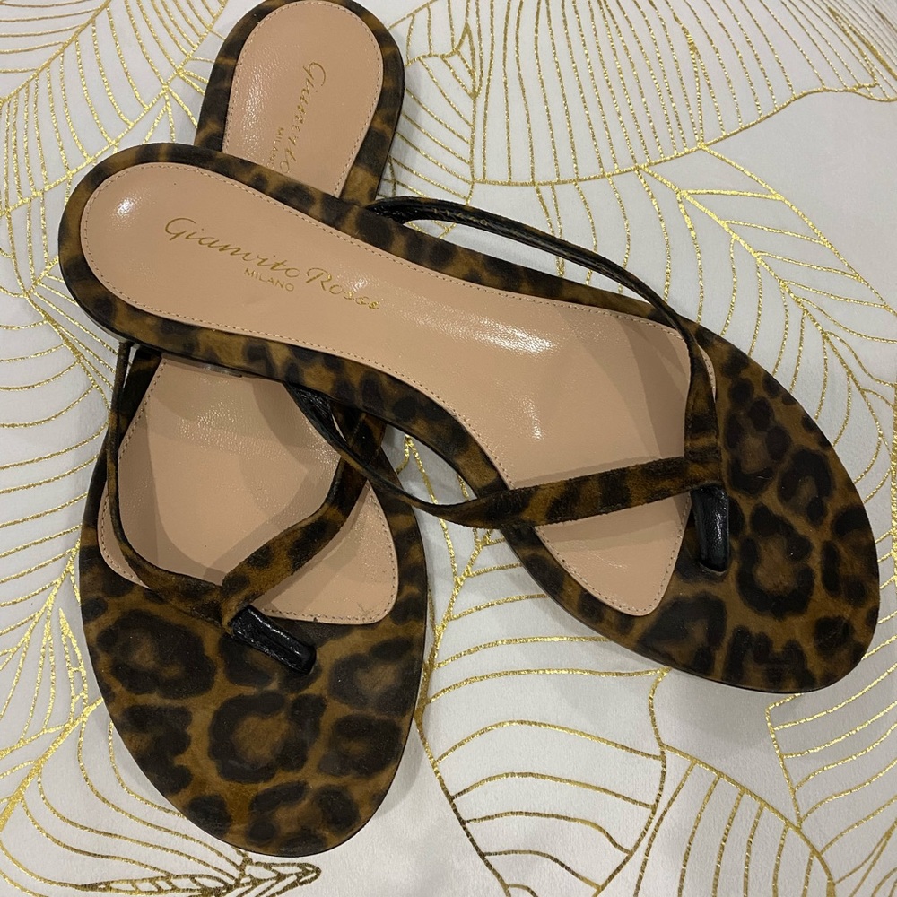 ⬇️PRICE⬇️ 
Gianvito Rossi - Sandal -leopard - size ( Italy) 37 1/2 - Picture 2 of 8